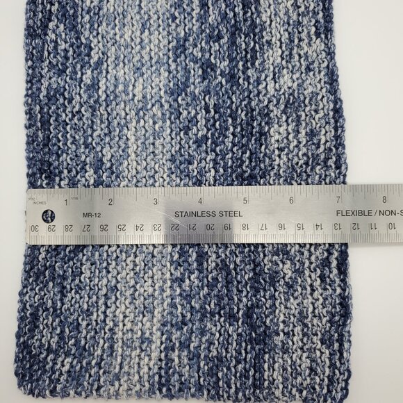 Knit Dish Rags Wash Rags Cotton/Polyester Blend Set of 4 Denim Splash 9.5 x 7 - Picture 4 of 4